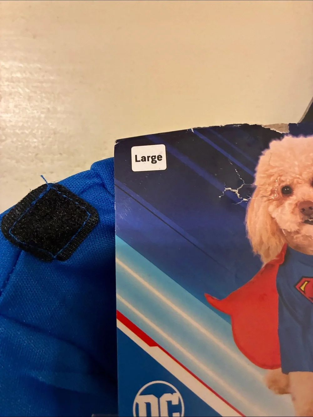 NWT Rubie's Superman DC Comics SuperheroesPet Cape Costume in Blue and Red